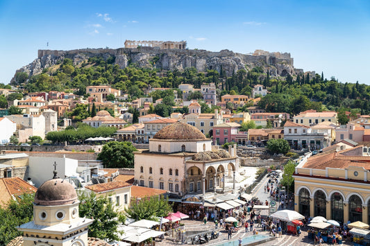 Monastiraki Square and Acropolis, Athens, Greece (Travel)