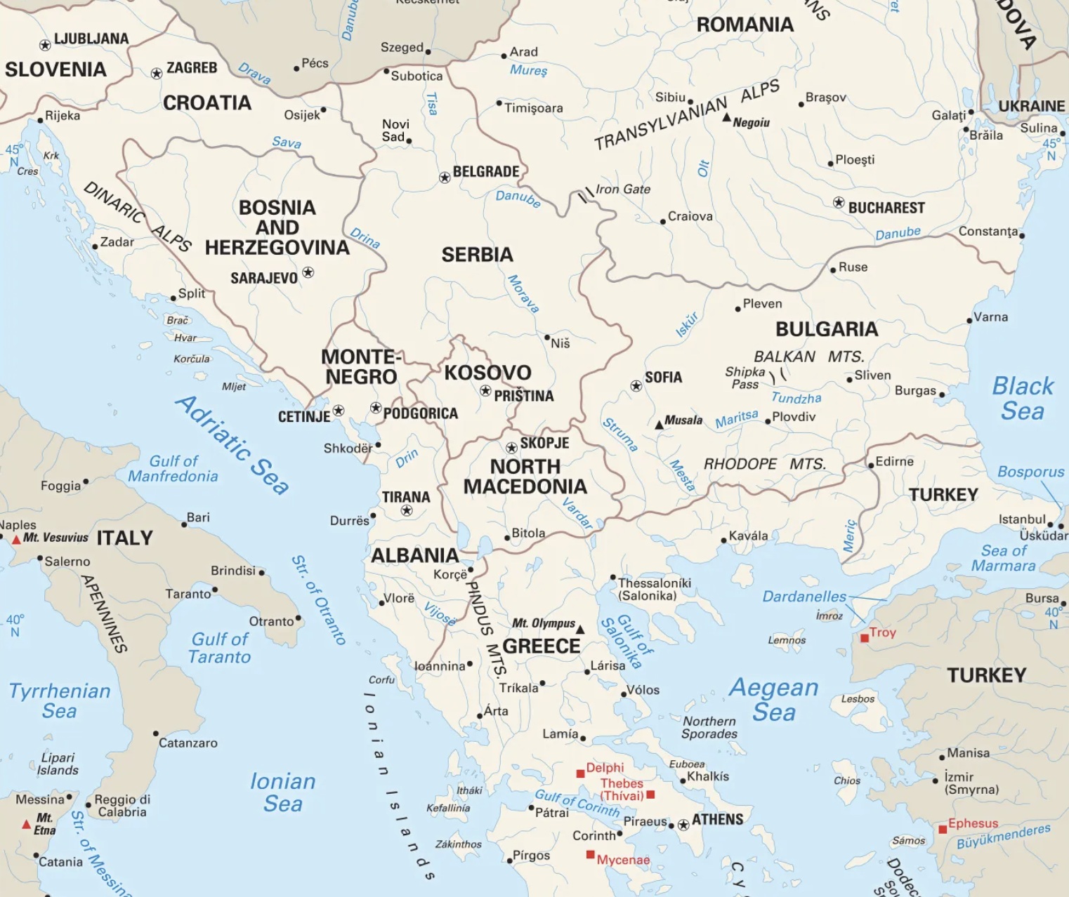 Travel eSIM data plans for Balkan countries