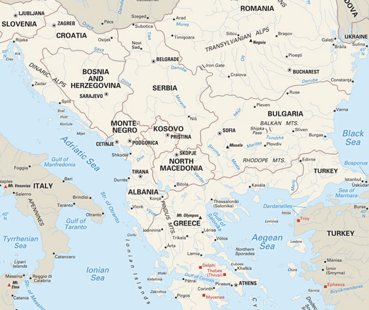 Travel eSIM data plans for Balkan countries